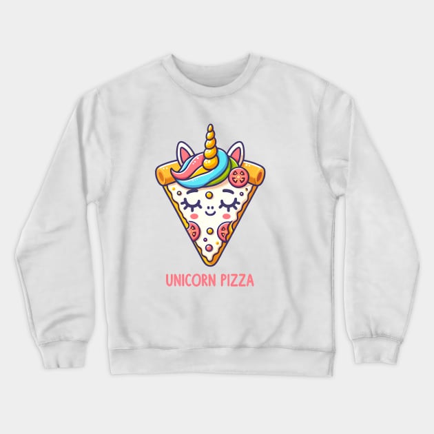 Cute Pizza Unicorn Lover, Love Eating Pizza Crewneck Sweatshirt by dukito